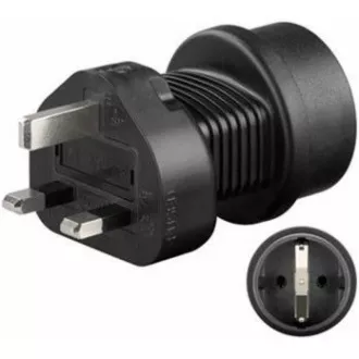 Goobay Travel adapter za UK utičnicu i uređaje s češkim utikačem i uzemljenjem