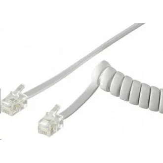 PremiumCord upleteni kabel za telefonske slušalice s 4 jezgre, 4 m - bijeli PremiumCord upleteni kabel za telefonske slušalice s 4 jezgre, 4 m - bijeli
