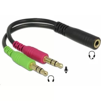 PREMIUMCORD adapter 4-polni jack3, 5 mm za slušalice i mikrofon, 30 cm