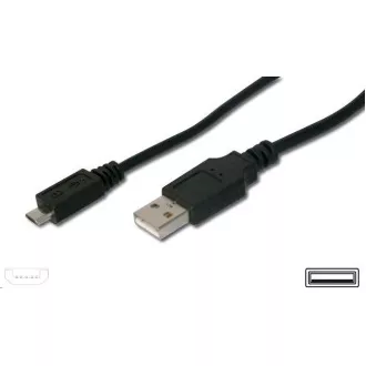 PREMIUMCORD USB 2.0 A-Micro B spojni kabel 0,2m (crni)