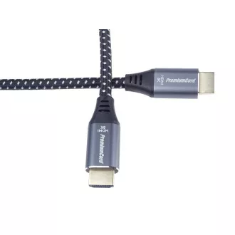 PREMIUMCORD kabel HDMI 2.1 velike brzine + Ethernet kabel 8K@60Hz, pozlaćeni konektori, 0,5m