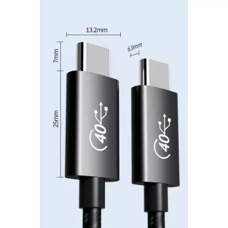 PREMIUMCORD kabel USB4™ 40Gbps 8K@60Hz Thunderbolt 3, 1m