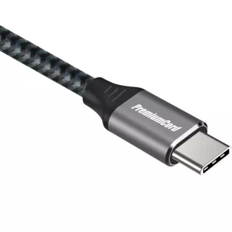 PREMIUMCORD Kabel USB 3.2 Gen 1 USB-C (M/M), pamučna pletenica, 1,5 m