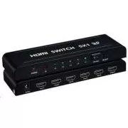 PREMIUMCORD HDMI prekidač 5:1 metalni s daljinskim upravljačem i adapterom za napajanje