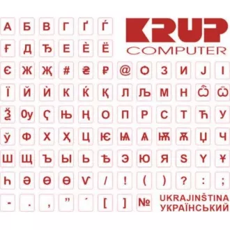 PremiumCord naljepnica za tipkovnicu Ukrajinski, crvena PremiumCord naljepnica za tipkovnicu Ukrajinski, crvena