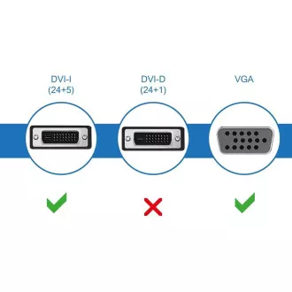 PremiumCord DVI adapter DVI24+5M - VGA 15F PremiumCord DVI adapter DVI24+5M - VGA 15F
