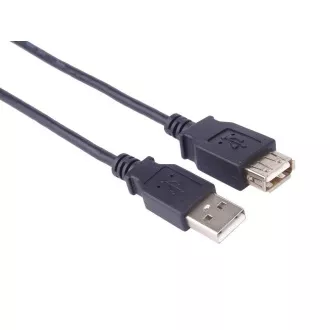 PremiumCord USB 2.0 produžni kabel, AA, 0,5m, crni