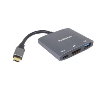 PremiumCord adapter USB-C na HDMI, USB3.0, PD, 4K i FULL HD 1080p rezolucija