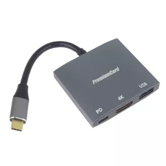 PremiumCord adapter USB-C na HDMI, USB3.0, PD, 4K i FULL HD 1080p rezolucija