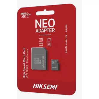HIKSEMI MicroSDXC kartica 64GB, C10, UHS-I, (R:92MB/s, W:30MB/s) + adapter
