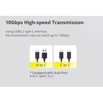 HIKSEMI vanjska kutija MDS1, M.2 SATA NVMe kućište, do 2280, crna