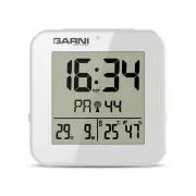 GARNI 138W - digitalna budilica s termometrom i higrometrom, bijela