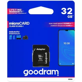 GOODRAM MicroSDHC kartica 32GB M1AA, UHS-I Class 10, U1 + adapter