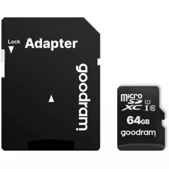 GOODRAM MicroSDXC kartica 64GB M1AA, UHS-I Class 10, U1 + adapter