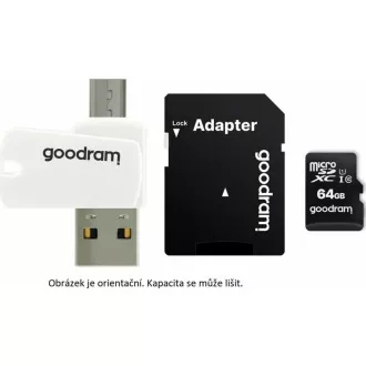 GOODRAM microSDHC kartica 32 GB M1A4 Sve u jednom (R: 100 / W: 10 MB / s), UHS-I Class 10, U1 + Adapter + OTG čitač kartica