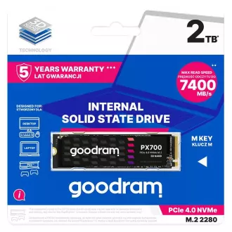 GOODRAM SSD PX700 2TB, PCIe Gen4x4, M.2 2280, (R:7400/W:6500MB/s)