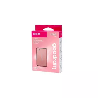GOODRAM vanjski SSD HX200 2TB, USB-C 3.2 Gen2x2, (R:1600/W:1500MB/s), roza GOODRAM vanjski SSD HX200 2TB, USB-C 3.2 Gen2x2, (R:1600/W:1500MB/s), roza