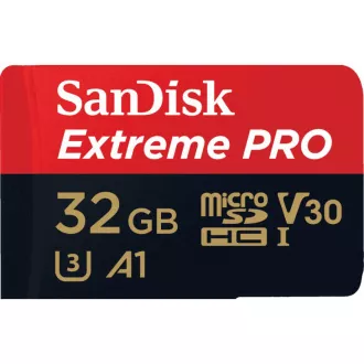 SanDisk MIcroSDHC kartica 32GB Extreme PRO (100MB/s, Class 10 UHS-I V30) + adapter