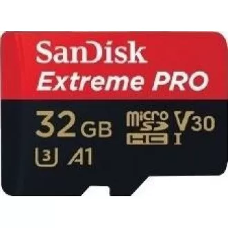 SanDisk MIcroSDHC kartica 32GB Extreme PRO (100MB/s, Class 10 UHS-I V30) + adapter