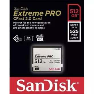 SanDisk CFAST 2.0 512 GB Extreme Pro (525 MB/s VPG130)