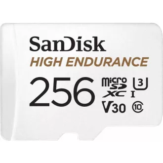 SanDisk MicroSDXC kartica 256GB High Endurance (R:100/W:40 MB/s, Class 10, U3 V30) + adapter SanDisk MicroSDXC kartica 256GB High Endurance (R:100/W:40 MB/s, Class 10, U3 V30) + adapter