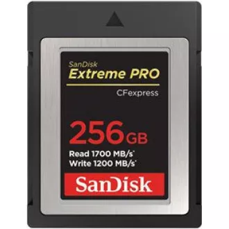 SanDisk Extreme Pro CFexpress kartica 256 GB, tip B, 1700 MB/s čitanje, 1200 MB/s pisanje