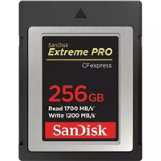 SanDisk Extreme Pro CFexpress kartica 256 GB, tip B, 1700 MB/s čitanje, 1200 MB/s pisanje
