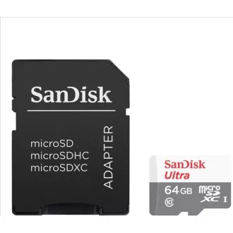 SanDisk MicroSDXC kartica 64GB Ultra (80MB/s, Class 10, Android) + adapter