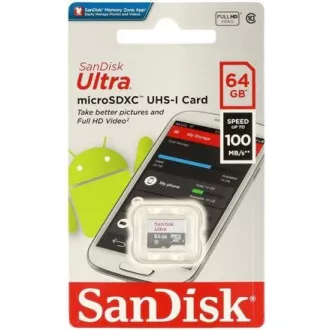 Sandisk MicroSDXC kartica 64GB Ultra (80MB/s, klasa 10 UHS-I, Android)
