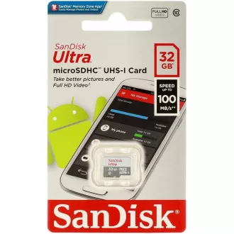 SanDisk MicroSDHC kartica 32GB Ultra (80MB/s, klasa 10 UHS-I, Android) SanDisk MicroSDHC kartica 32GB Ultra (80MB/s, klasa 10 UHS-I, Android)