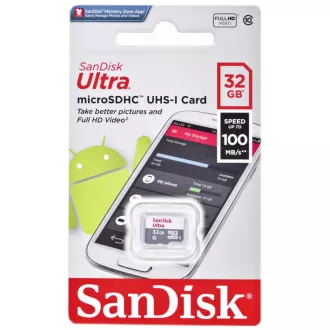 SanDisk MicroSDHC kartica 32GB Ultra (80MB/s, klasa 10 UHS-I, Android) SanDisk MicroSDHC kartica 32GB Ultra (80MB/s, klasa 10 UHS-I, Android)