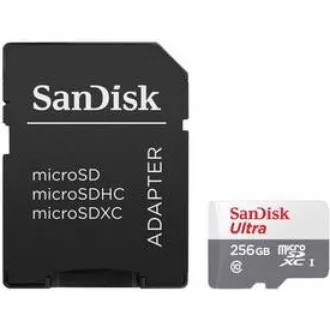 SanDisk MicroSDXC kartica 256GB Ultra (100MB/s, Class 10, Android) + adapter