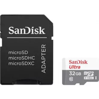 SanDisk MicroSDXC 32GB Ultra kartica (120 MB/s, A1 Class 10 UHS-I, Android) + adapter