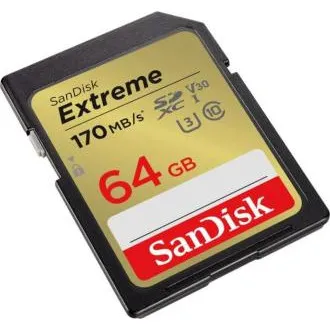 SanDisk SDXC kartica 64 GB Extreme (170 MB/s klasa 10, UHS-I U3 V30) SanDisk SDXC kartica 64 GB Extreme (170 MB/s klasa 10, UHS-I U3 V30)