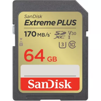 SanDisk SDXC kartica 64GB Extreme PLUS (200 MB/s klasa 10, UHS-I U3 V30)