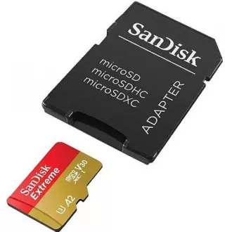 SanDisk micro SDXC kartica 64GB Extreme (170 MB/s klasa 10, UHS-I U3 V30) + adapter
