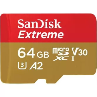 SanDisk micro SDXC kartica 64GB Extreme (170 MB/s klasa 10, UHS-I U3 V30) + adapter