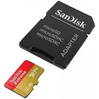 SanDisk micro SDXC kartica 128 GB Extreme (190 MB/s Class 10, UHS-I U3 V30) + adapter