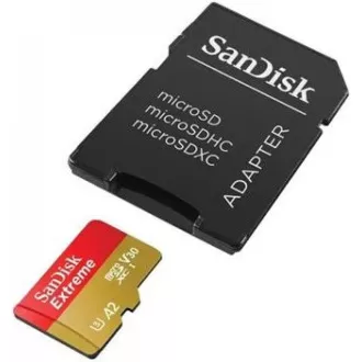 SanDisk micro SDXC kartica 512 GB Extreme (190 MB/s Class 10, UHS-I U3 V30) + adapter