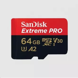 SanDisk micro SDXC kartica 64GB Extreme PRO (200 MB/s Class 10, UHS-I U3 V30) + adapter