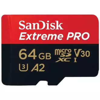 SanDisk micro SDXC kartica 64GB Extreme PRO (200 MB/s Class 10, UHS-I U3 V30) + adapter