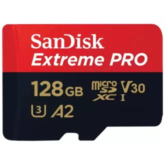 SanDisk micro SDXC kartica 128 GB Extreme PRO (200 MB/s Class 10, UHS-I U3 V30) + adapter