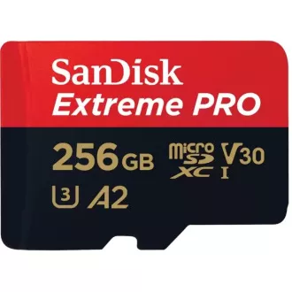 SanDisk micro SDXC kartica 256 GB Extreme PRO (200 MB/s Class 10, UHS-I U3 V30) + adapter