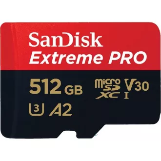 SanDisk micro SDXC kartica 512 GB Extreme PRO (200 MB/s Class 10, UHS-I U3 V30) + adapter