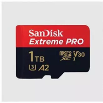 SanDisk micro SDXC kartica 1TB Extreme PRO (200 MB/s Class 10, UHS-I U3 V30) + adapter SanDisk micro SDXC kartica 1TB Extreme PRO (200 MB/s Class 10, UHS-I U3 V30) + adapter