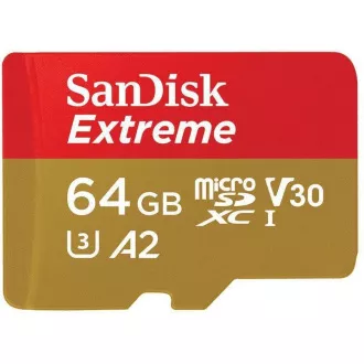 SanDisk micro SDXC kartica 64GB Extreme Action kamere i dronovi (170 MB/s klasa 10, UHS-I U3 V30) + adapter SanDisk micro SDXC kartica 64GB Extreme Action kamere i dronovi (170 MB/s klasa 10, UHS-I U3 V30) + adapter