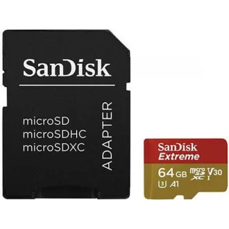 SanDisk micro SDXC kartica 64GB Extreme Action kamere i dronovi (170 MB/s klasa 10, UHS-I U3 V30) + adapter SanDisk micro SDXC kartica 64GB Extreme Action kamere i dronovi (170 MB/s klasa 10, UHS-I U3 V30) + adapter