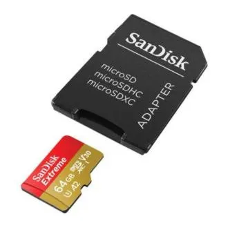 SanDisk micro SDXC kartica 64GB Extreme Action kamere i dronovi (170 MB/s klasa 10, UHS-I U3 V30) + adapter SanDisk micro SDXC kartica 64GB Extreme Action kamere i dronovi (170 MB/s klasa 10, UHS-I U3 V30) + adapter