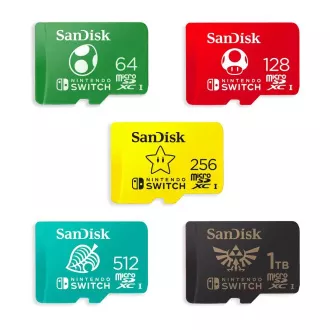 SanDisk MicroSDXC kartica 64GB za Nintendo Switch (R:100/W:90 MB/s, UHS-I)
