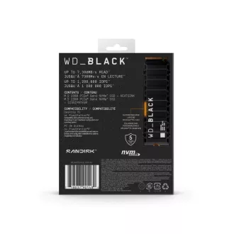 WD BLACK SSD NVMe 4TB PCIe SN850X Pokreće ga SanDisk, Gen4, (R:7300, W:6600MB/s), Hladnjak